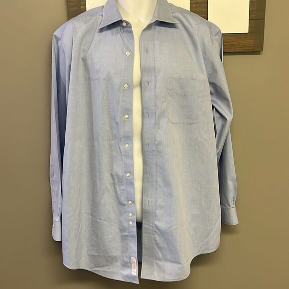 Brooks Brothers 346 Non-Iron All Cotton Long Sleeve Collar Button Down Men Shirt - Picture 2 of 13